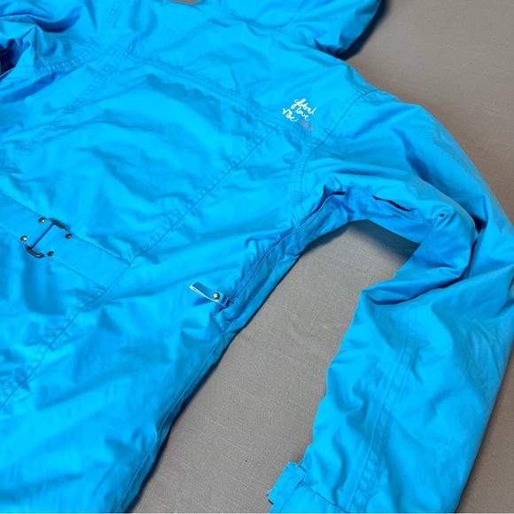 Betty Rides Women’s Snowboard Jacket Blue Hooded Insulated Snow Ski Coat Size M - Picture 15 of 16